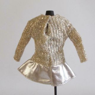 Barbie Salute to Silver Mini Dress 1885 Silver Sparkle Fashion 1969 3