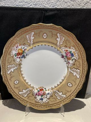 3 - Cauldon England Hand Painted & Gilt Porcelain Dinner Plate For Tiffany & Co Ny