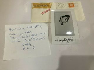 “gone With The Wind” Butterfly Mcqueen Hand Signed Letter 1978 Prissy