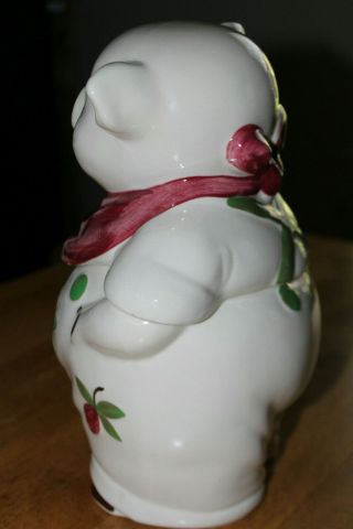 Vintage Shawnee Pottery Smiley Pig with Scarf Cookie Jar 3