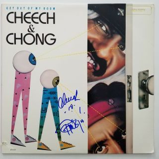 Cheech And Chong Dual Signed Get Out Of My Room Vinyl Record Marin Tommy Legends