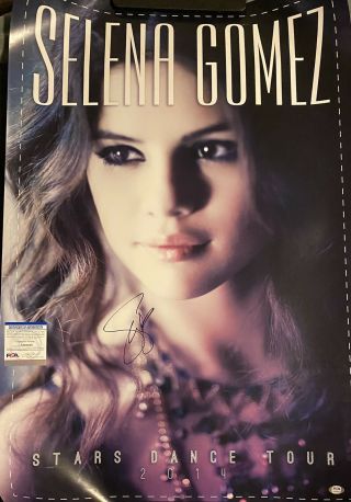 Selena Gomez Signed Autographed 24x36 Stars Dance Poster Psa