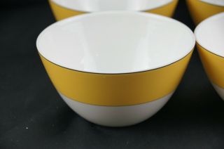 Lenox Kate Spade Gramercy Park Rutherford Yellow Circle Soup Cereal Bowl Set 4 B 2