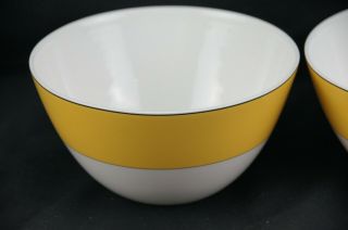 Lenox Kate Spade Gramercy Park Rutherford Yellow Circle Soup Cereal Bowl Set 4 B 3