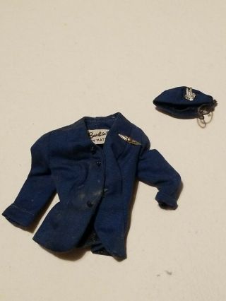 Vintage 1950 - 60s Barbie Airline Pilots Jacket And Hat
