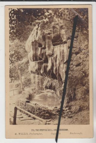 G.  Willis,  Scarborough Cabinet Card Photograph - The Dropping Well,  Knaresborough