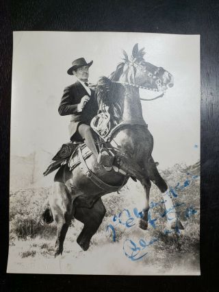 Vintage Clark Gable 8 X 10 Autographed Photo On Horse