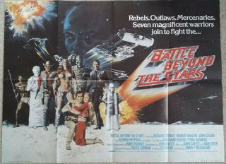 Battle Beyond The Stars 1980 Uk Quad Cinema Poster John Saxon,  Richard Thomas