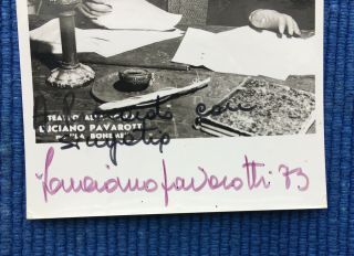 LUCIANO PAVAROTTI - signed photo - 1973 3