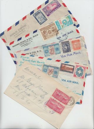 Guatemala 1948/50 5x Commercial Covers To Usa & Denmark