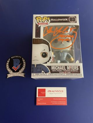 James Jude Courtney Signed Halloween Funko Pop With Beckett Michael Myers