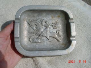 Scarce Antique Reynolds Metals Aluminum Advertising Ashtray Heavy 3/4 " Thick