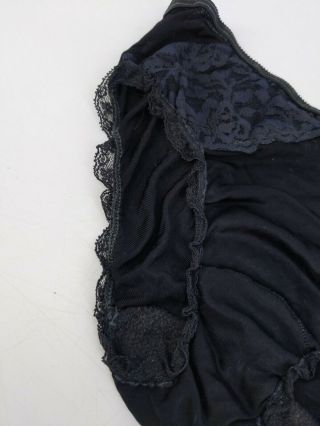 Vintage Brigitte Bardot Black Acetate Lace Briefs Bikini Panty Panties 5 Small 2