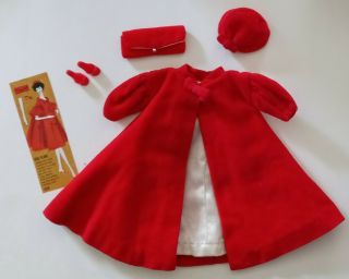 Vintage Barbie Red Flare | Coat,  Hat,  Purse,  Shoes,  Vintage Mattel