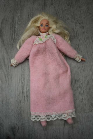 Vintage Barbie Doll With Soft Body & Pink Night Dress