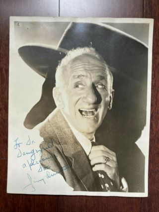 Jimmy Durante Autographed 8 X 10 Photograph Actor/comedian Lower East Side
