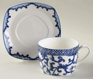 Ralph Lauren China Mandarin Square Blue Cup & Saucer 10008101