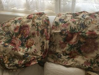 Floral,  Chintz Cushion Covers X 3 Vintage,  Handmade For Reworking