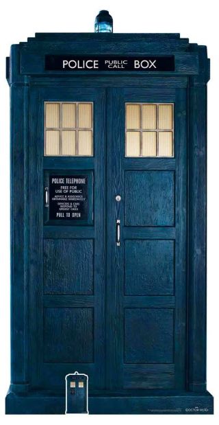 The Tardis From 13th Doctor Who 2/3 Lifesize With Mini Cardboard Cutout