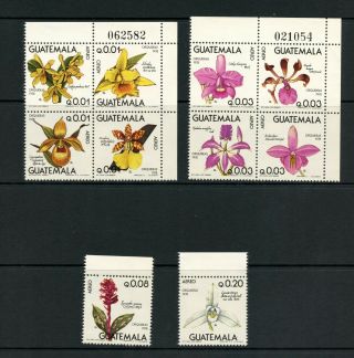U013 Guatemala 1978 Flora Flowers Orchids Mnh