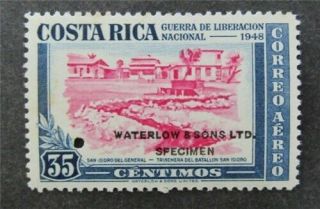 Nystamps Costa Rica Waterlow Color Proof Stamp Mognh Only 100 Exist.  Y21y210