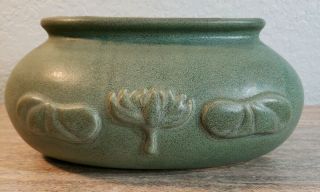 Royal Haeger Ceramic Pottery Green Botanical Oval Vase Planter