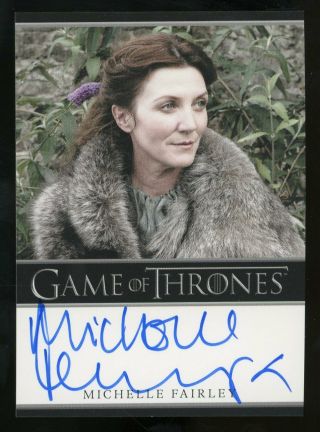 2012 Hbo Game Of Thrones Michelle Fairley Signed Auto Lady Catelyn Stark
