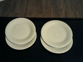 Fiesta " Pearl Grey " Dinner Plates Set Of 4
