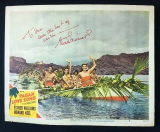 Esther Williams Autograph Lobby Card Pagan Love Song Hollywood Posters