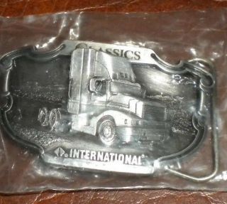 Vintage Classics International Pewter Belt Buckle - Semi - Trucking - M - 420