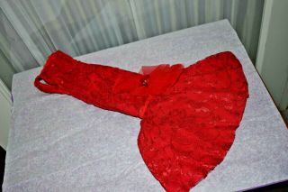 Vintage Red Bling Tube Evening Gown For Madame Alexander Cissy Type 20 " Doll