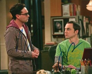 Autographed Johnny Galecki & Jim Parsons Signed 8 X 10 Photo The Big Bang Theory
