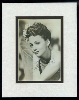 Olivia De Havilland Autographed Photo Hand Signed / Matted