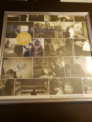 The Head And The Heart Band Autographed Framed Poster W Certificate