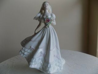 Vintage Coalport Figurine " Wedding Day " Bride Figure Modelled By Douglas Tootle