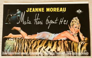 Mata Hari Agent H21 1964 Belgian Film Poster Artwork Spy Jeanne Moreau