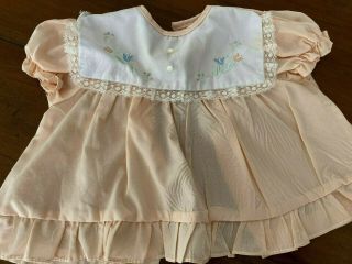 Vintage Baby Dress Peach Cradle Togs Sweet 0 - 6 Months (26)