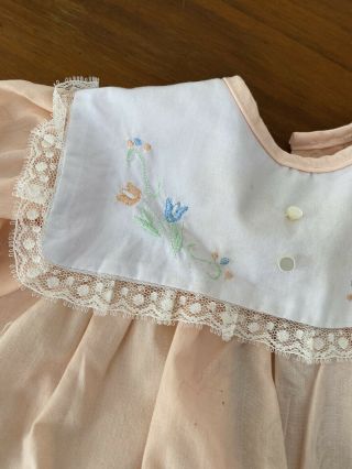 Vintage Baby Dress Peach Cradle Togs Sweet 0 - 6 Months (26) 2