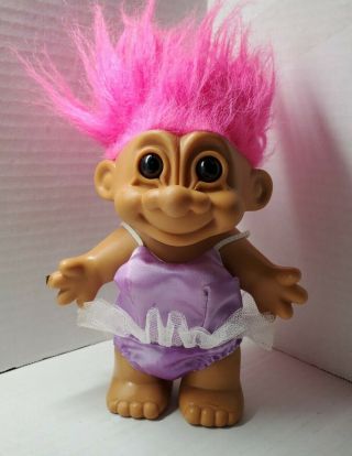 Vintage Russ Troll Doll 8 Inch Ballerina W/pink Hair