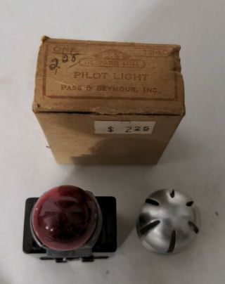 Nos Vintage Despard Interchangeable Outlet Pilot Light Pass & Seymour 1340 Brown