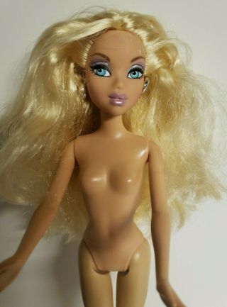 Mattel My Scene Barbie Doll Kennedy Nude For Ooak Blonde Hair Silver Earrings
