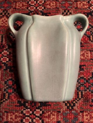Matte Green Muncie Art Pottery Arts & Crafts Pillow Vase