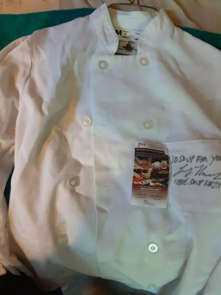 Seinfeld Soup Nazi Autographed Jacket & Photo Jsa Certified No Soup For You