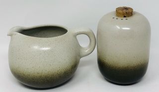 Vintage Heath Ceramics Sea And Sand Creamer And Salt Shaker