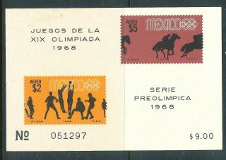 Mae44 Mexico 1968 68 Olympic Games Sc C338a Volleyball Equestrians