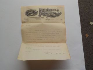 Antique Letter 1907 Minteer Hubbird & Co.  Live Stock Commission Merchants Vtg Nr