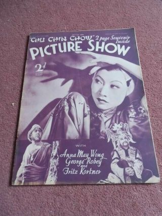 Picture Show (1934) Uk Mag Anna May Wong,  Tarzan,  Fay Wray,  Ida Lupino