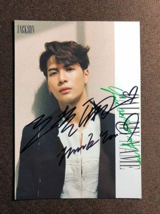 Got7 Signed By Jackson Wang Call My Name Autographed Photo 5 7 Kpop,  Tracking
