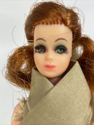 Topper Corp.  Dawn Doll Glori 1970 Long Red Hair Lashes Guc