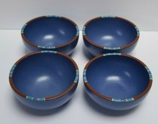 Dansk Mesa Sky Blue Set Of 4 Fruit /cereal Bowls 5.  25 " Portugal